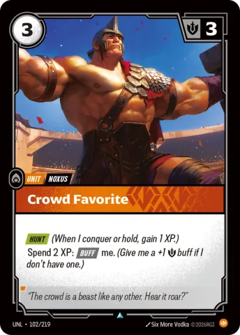 Crowd Favorite · UNL-102/219