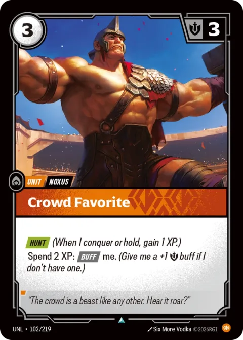 Crowd Favorite UNL-102 영어판 카드 이미지