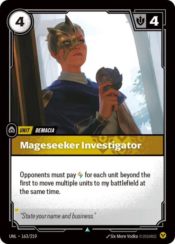 Mageseeker Investigator UNL-163 Standard printing