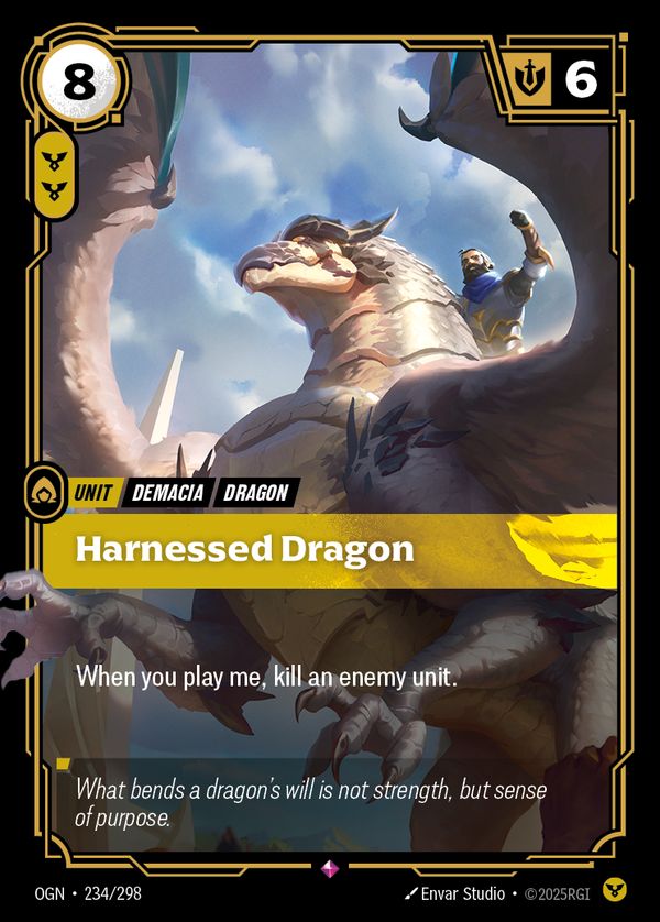 Harnessed Dragon — Riftbound card