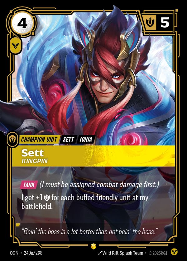 Sett, Kingpin (Alternate Art) — Riftbound card