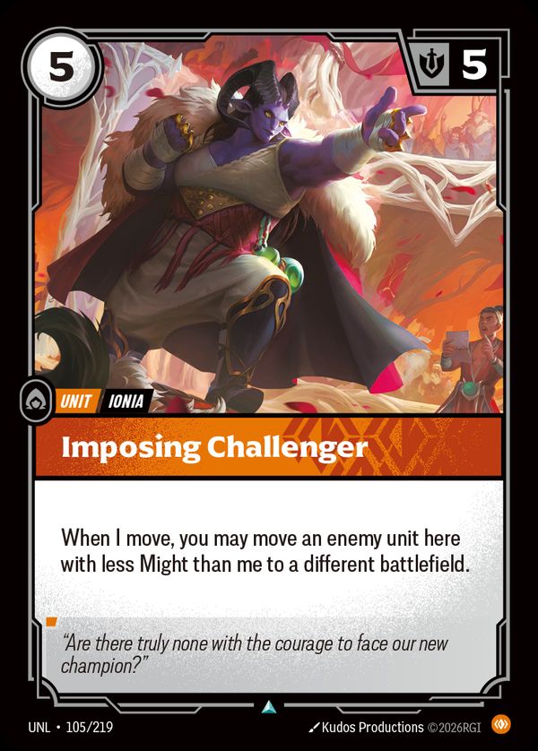 Imposing Challenger — Riftbound card