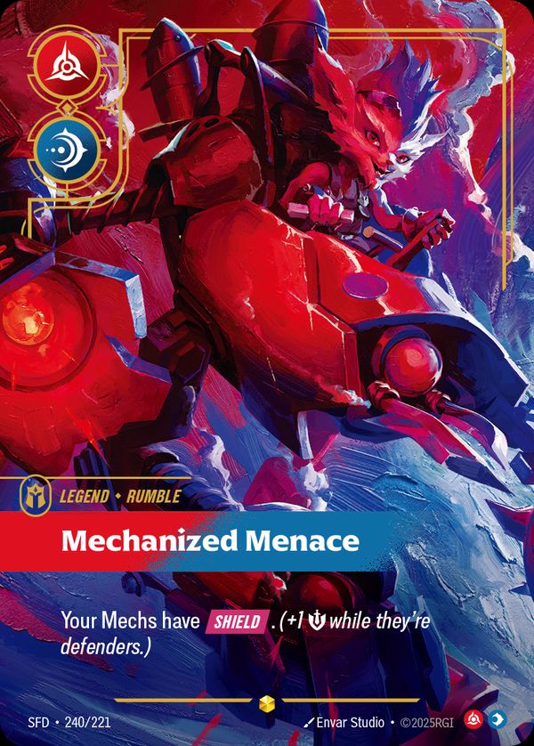 Rumble, Mechanized Menace (Overnumbered) — Riftbound card