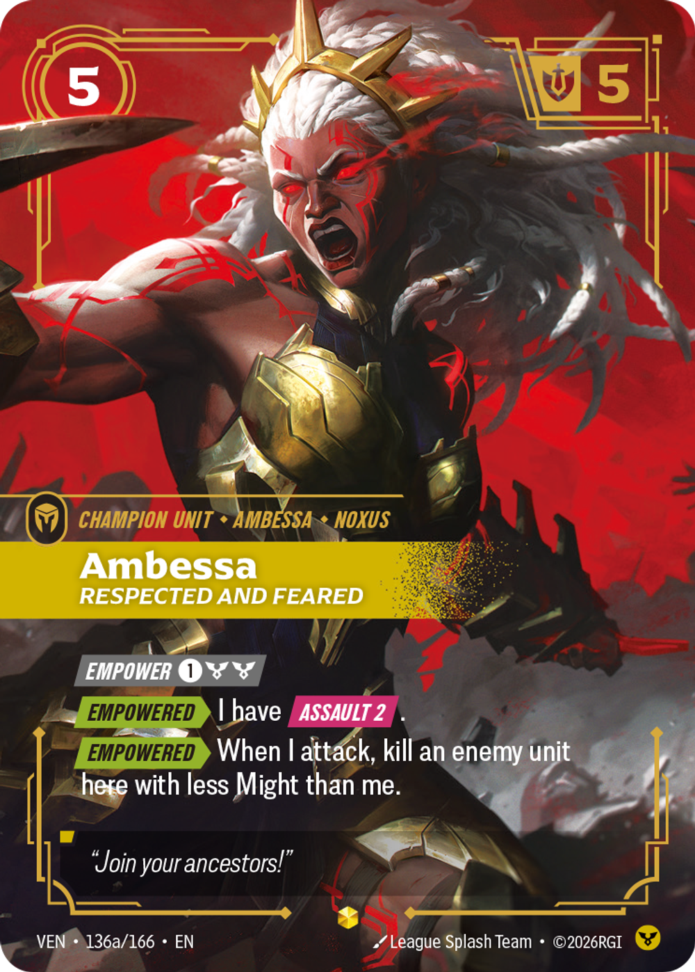 Ambessa, Respected and Feared (Alternate Art)