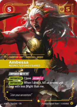 Ambessa, Respected and Feared (Alternate Art)