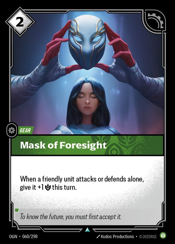 Mask of Foresight — Riftbound card