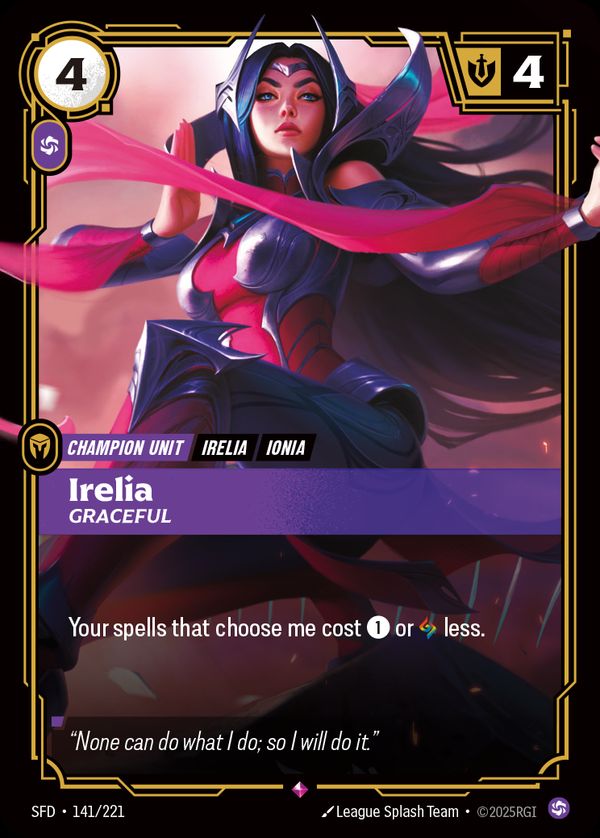 Irelia, Graceful — Riftbound card