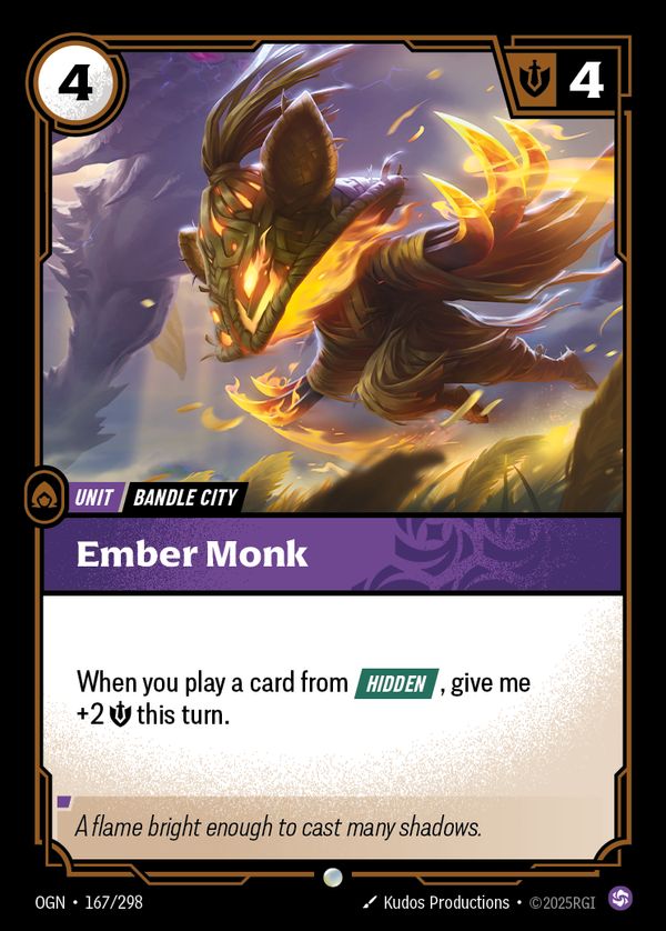 Ember Monk — Riftbound card