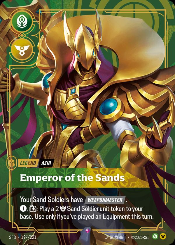 Azir, Emperor of the Sands — Riftbound card