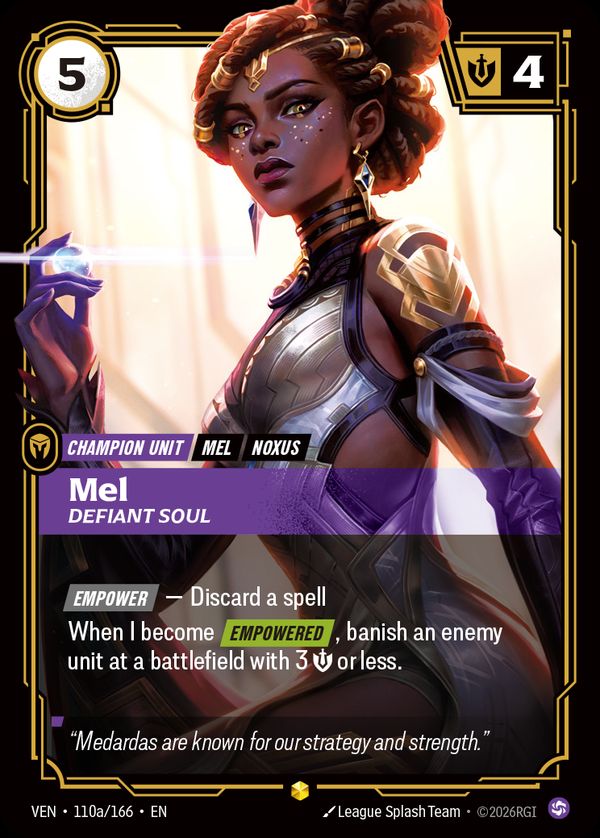Mel, Defiant Soul (Alternate Art) — Riftbound card