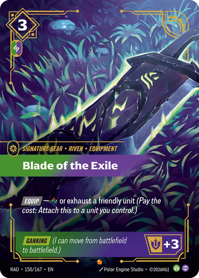 Blade of the Exile Riftbound card (RAD-150/167)