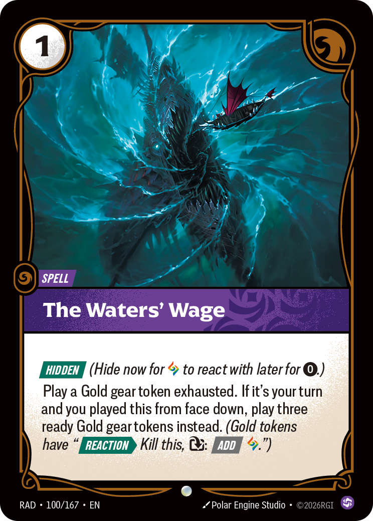 The Waters' Wage — Riftbound card RAD 100