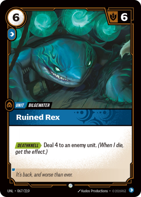 Ruined Rex — Unleashed #067, art by Kudos Productions