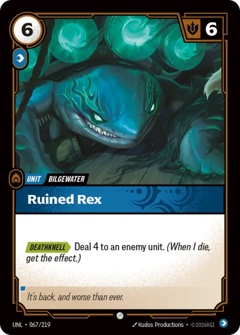 Ruined Rex UNL-067 영어판 카드 이미지