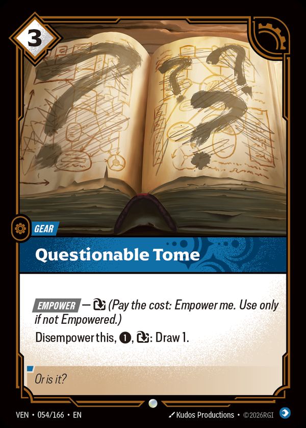 Questionable Tome — Riftbound card