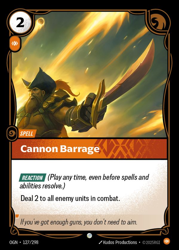 Cannon Barrage — Riftbound card
