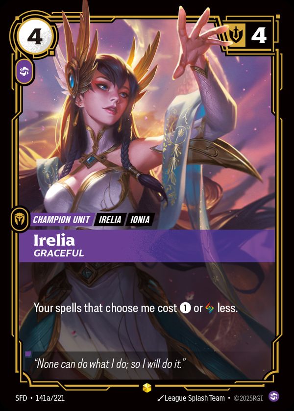 Irelia, Graceful (Alternate Art) — Riftbound card
