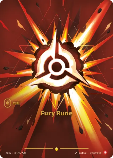 Fury Rune (Alternate Art), Origins #007a, art by Fairfoul