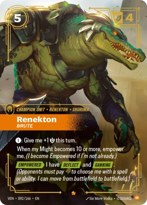 Renekton, Brute (레넥톤) VEN-092 영어판 카드 이미지