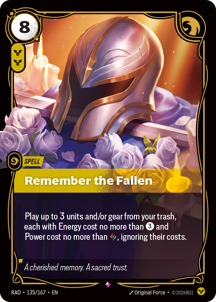 Remember the Fallen — Riftbound card RAD 135