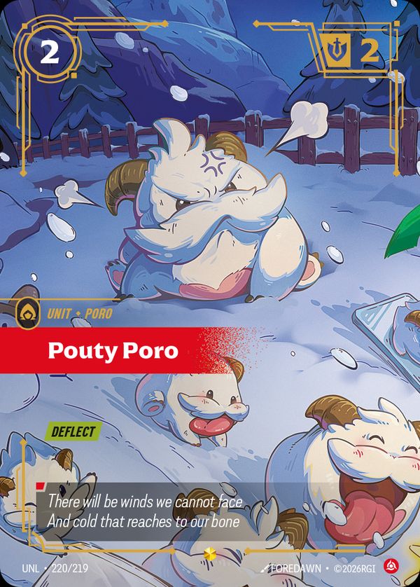 Pouty Poro (Overnumbered) — Riftbound card