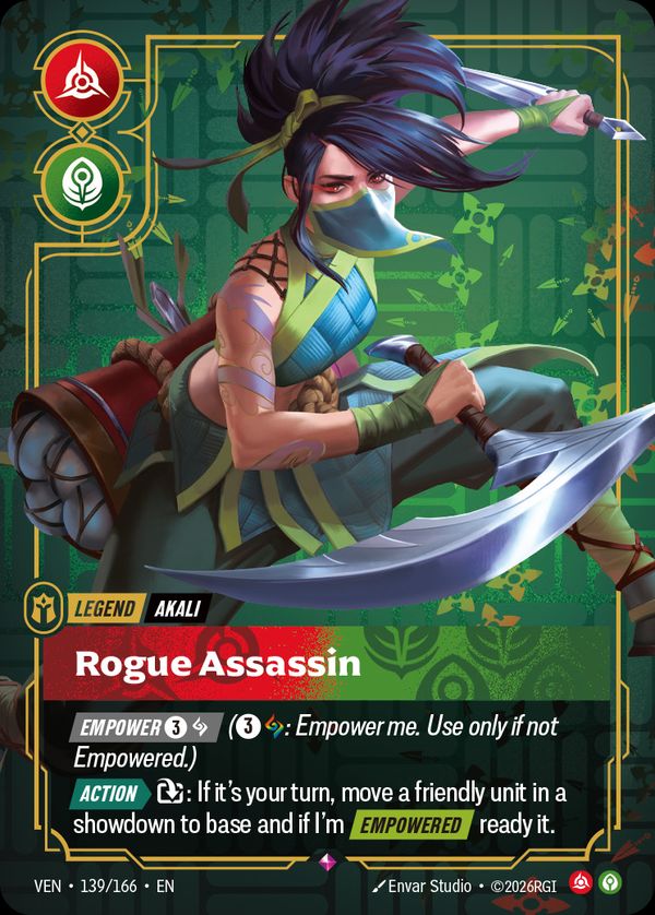 Akali, Rogue Assassin — Riftbound card