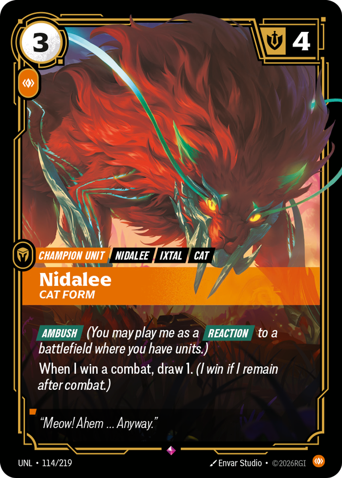 Nidalee, Cat Form