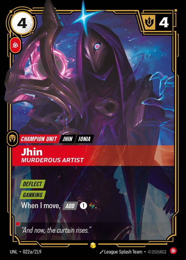 Jhin, Murderous Artist (Alternate Art) — Riftbound card