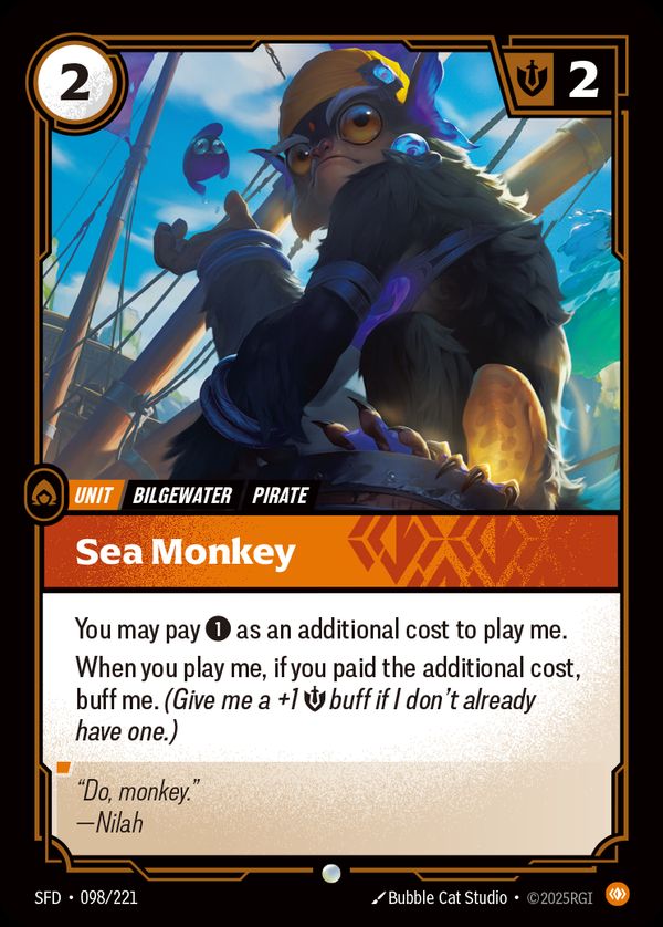 Sea Monkey — Riftbound card