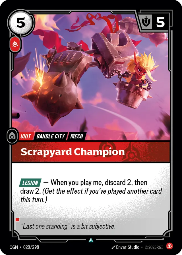 Scrapyard Champion Riftbound card (OGN-020/298)