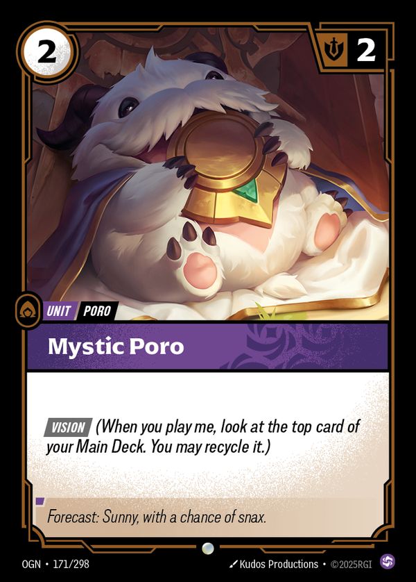 Mystic Poro — Riftbound card