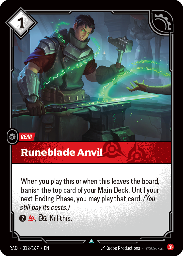 Runeblade Anvil — Riftbound card RAD 012