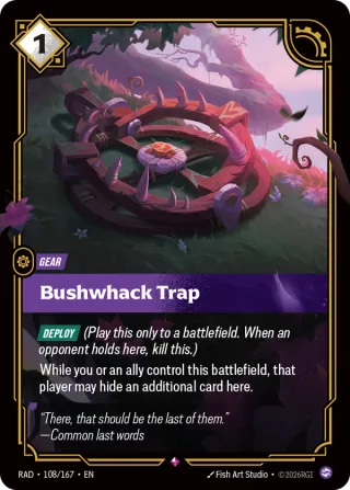 Bushwhack Trap — Riftbound card RAD 108