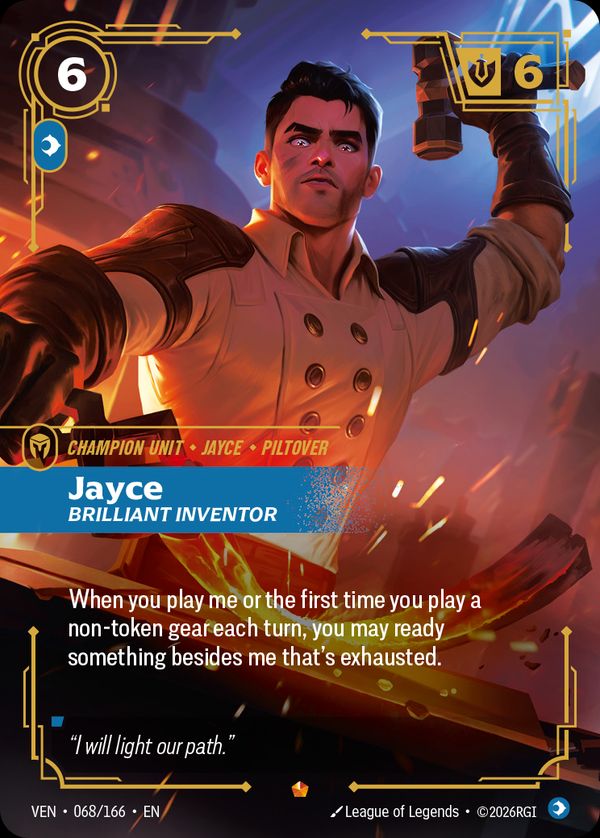 Jayce, Brilliant Inventor — Riftbound card