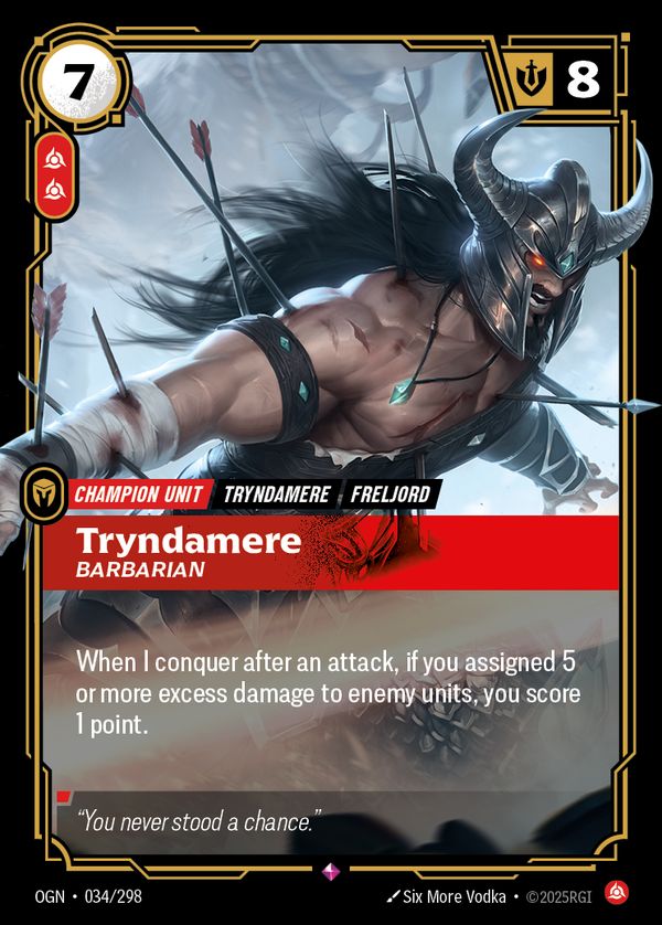 Tryndamere, Barbarian — Riftbound card