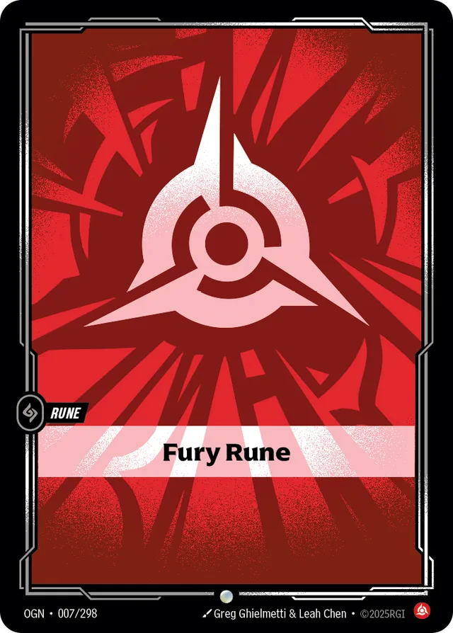 Fury Rune Riftbound card (OPP-001)