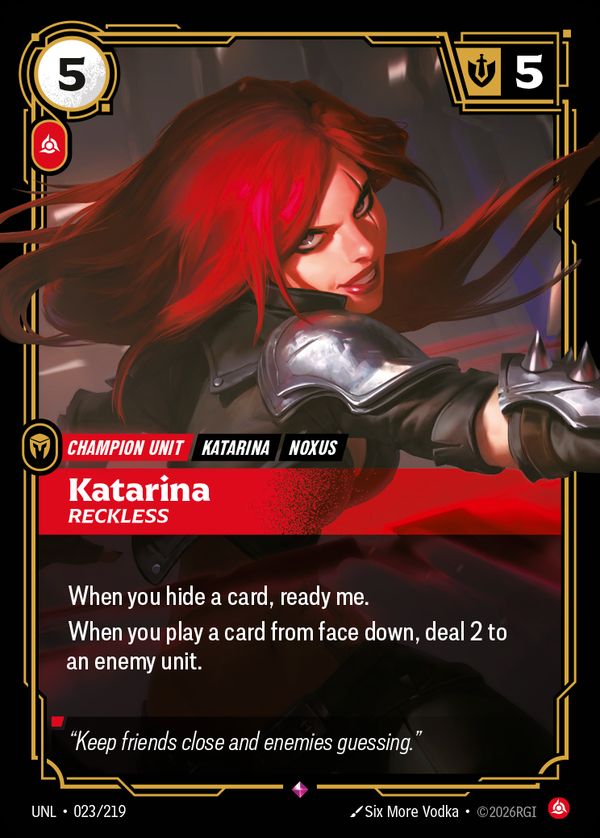 Katarina, Reckless — Riftbound card