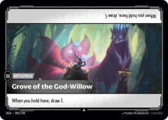 Riftbound Battlefield: Grove of the God-Willow. When you hold here, draw 1.