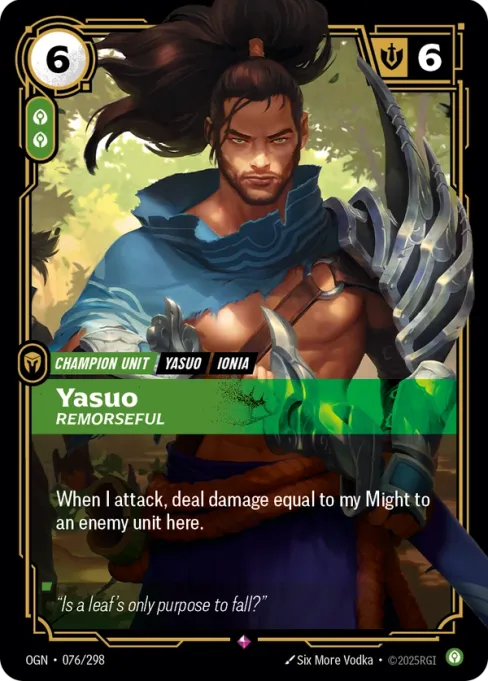 Yasuo, Remorseful, OGN-076/298