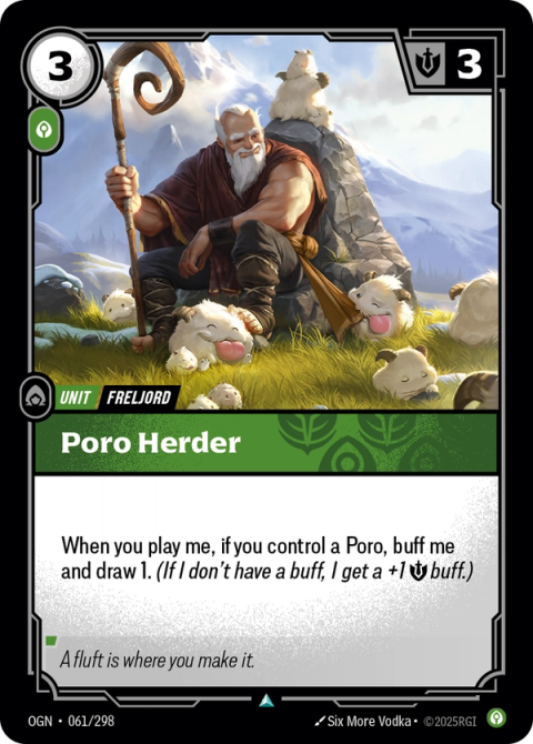 Poro Herder — Origins #061, art by Six More Vodka
