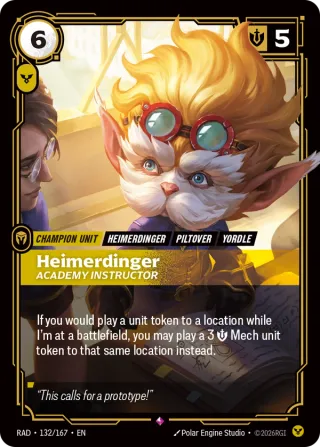 Heimerdinger, Academy Instructor — Riftbound card RAD 132