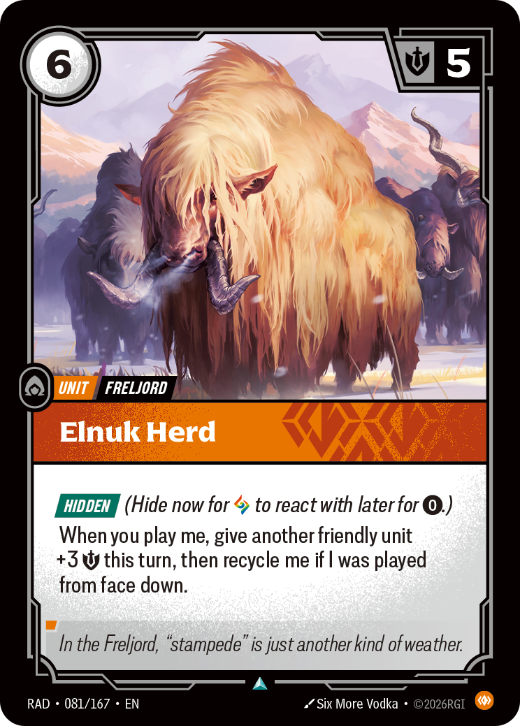 Elnuk Herd — Riftbound card RAD 081