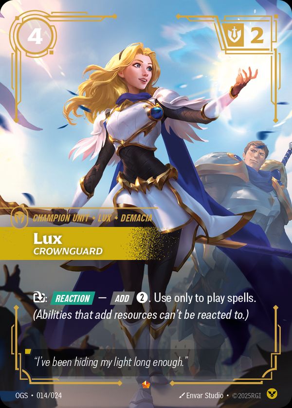 Lux, Crownguard — Riftbound card