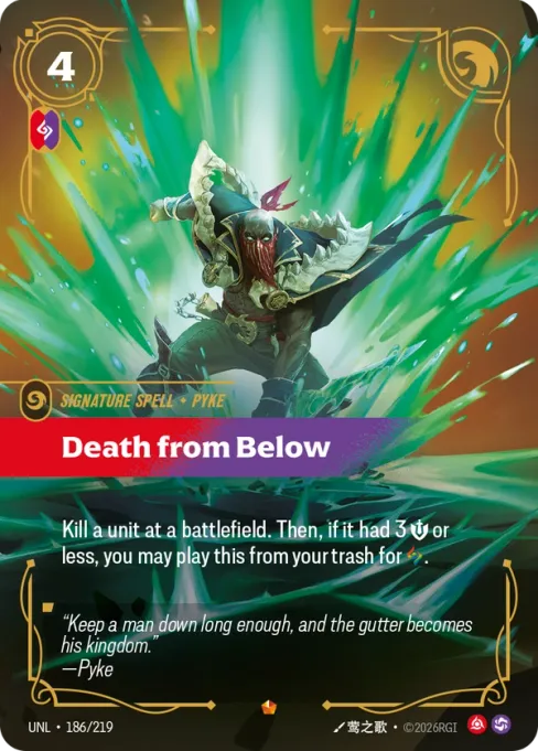 Death from Below, UNL-186/219