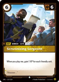 Scrutinizing Sergeant, Unleashed