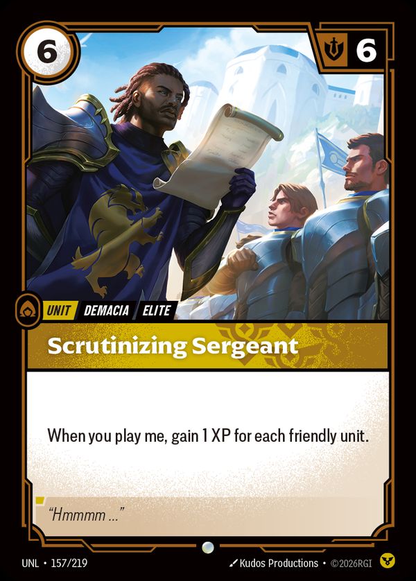 Scrutinizing Sergeant — Riftbound card