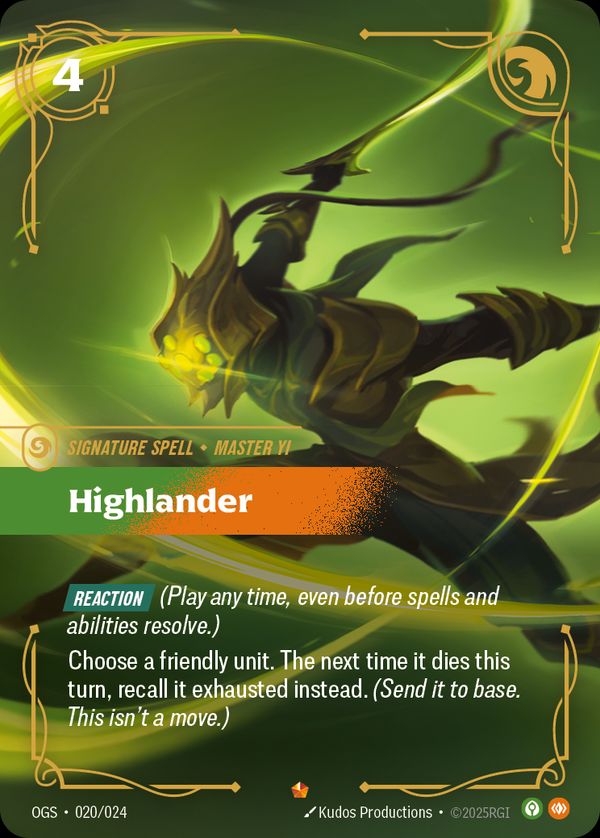 Highlander — Riftbound card