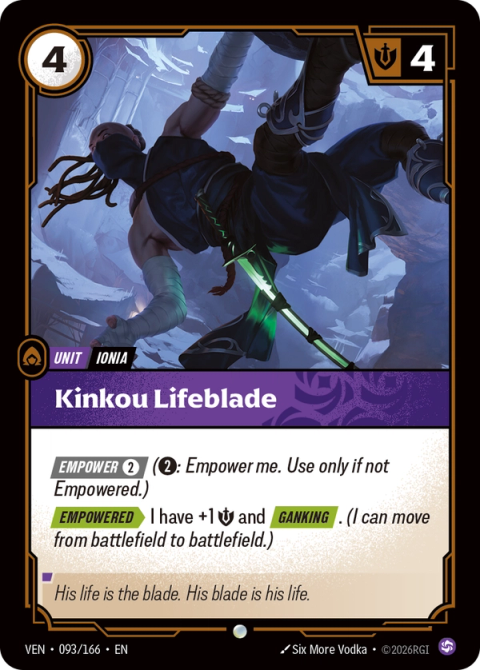 Kinkou Lifeblade — Vendetta #093, art by Six More Vodka