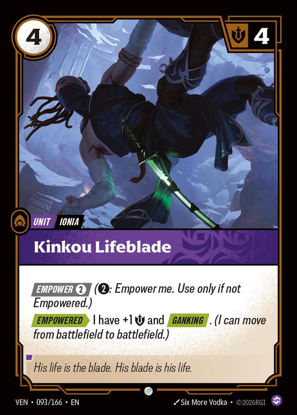 Kinkou Lifeblade — Riftbound card