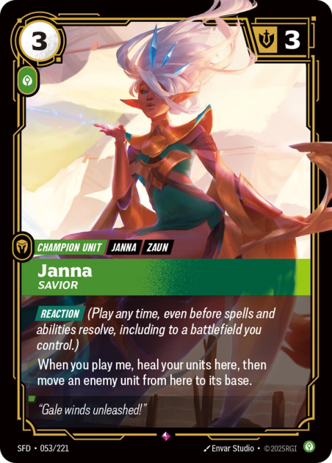 Janna - Savior — Spiritforged #053, art by Envar Studio